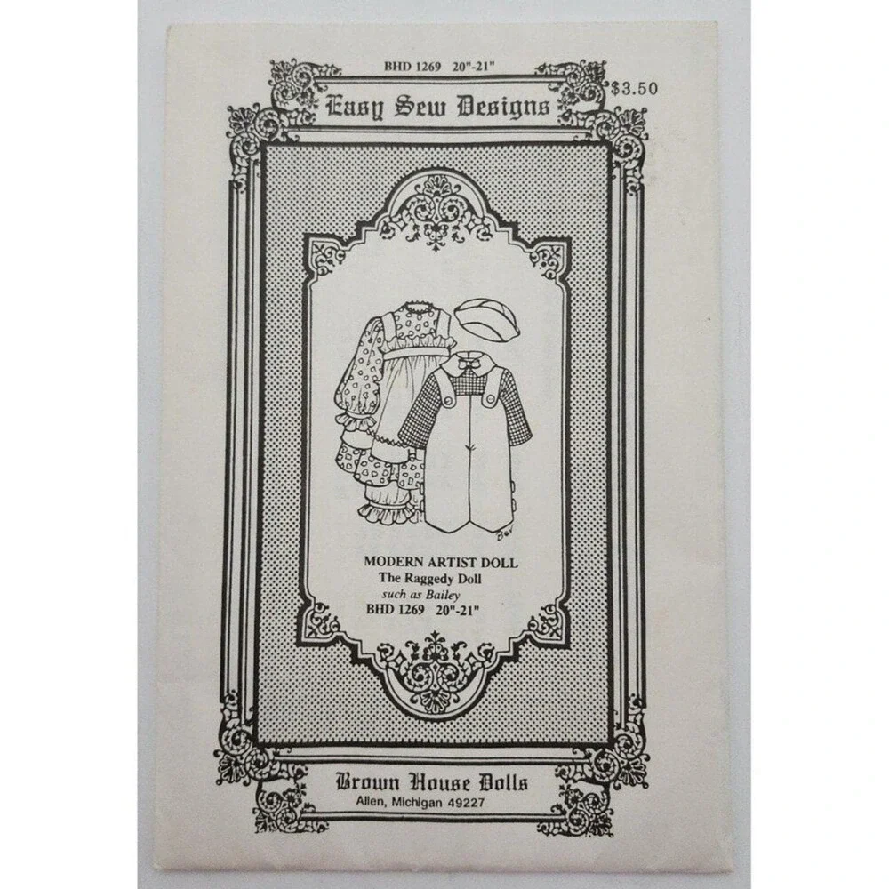 Easy Sew Raggedy Doll Clothes Pattern: 20-21